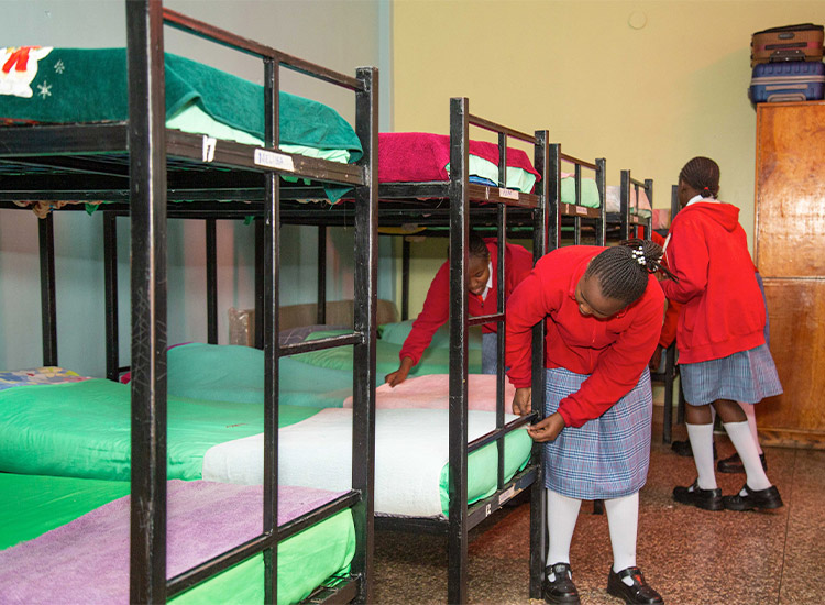 Jalyn School, Kasarani Campus preparing their beds